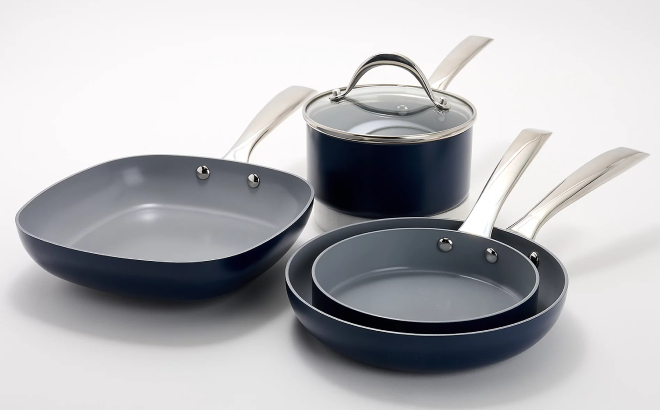 Technique 4 Piece Ceramic Nonstick Hard Anodized Mini Cookware Set