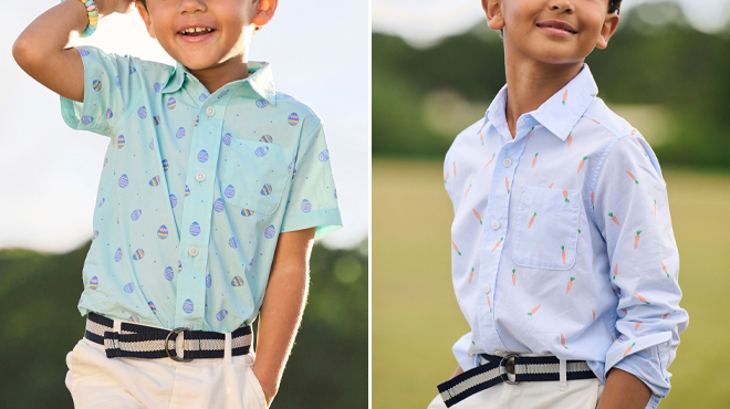 The Childrens Place Easter Egg Poplin Button Up Shirt and The Childrens Place Boys Easter Carrot Poplin Button Up Shirt The Childrens Place Easter Egg Poplin Button Up Shirt and The Childrens Place Boys Easter Carrot Poplin Button Up Shirt