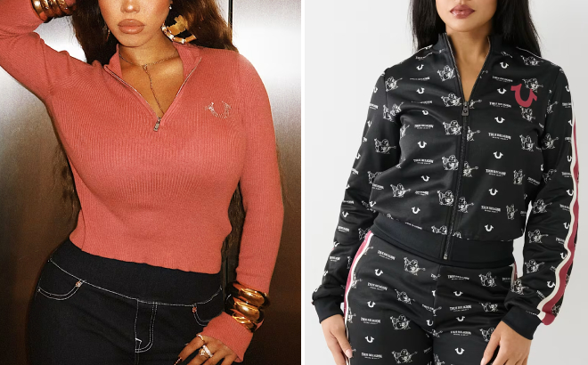 True Religion Rib Knit Quarter Zip Mock Neck Sweater and v True Religion Rib Knit Quarter Zip Mock Neck Sweater and v