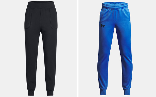 Under Armour Girls UA Motion Joggers and Boys Armour Fleece Pants Under Armour Girls UA Motion Joggers and Boys Armour Fleece Pants