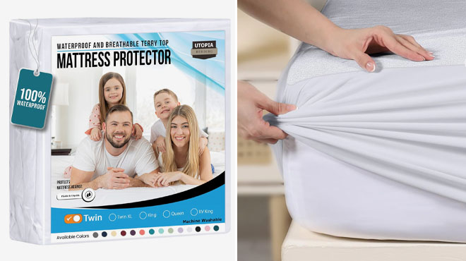 Utopia Bedding Waterproof Mattress Protector Utopia Bedding Waterproof Mattress Protector