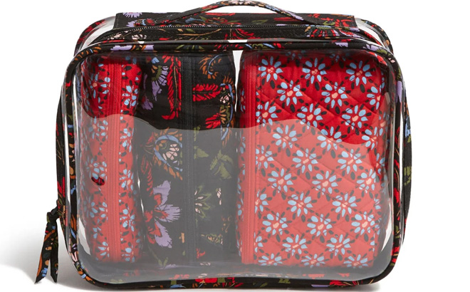 Vera Bradley Outlet 4 Piece Cosmetic Bag Set Vera Bradley Outlet 4 Piece Cosmetic Bag Set