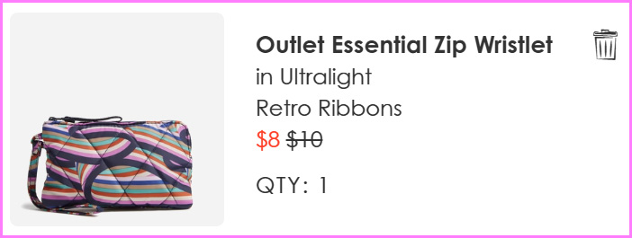 Vera Bradley Outlet Wristlet at Checkout