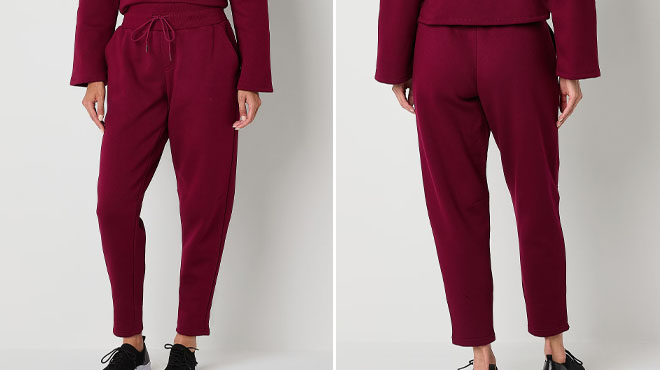 Womens Mid Rise Classic Fleece Barrel Pants Womens Mid Rise Classic Fleece Barrel Pants