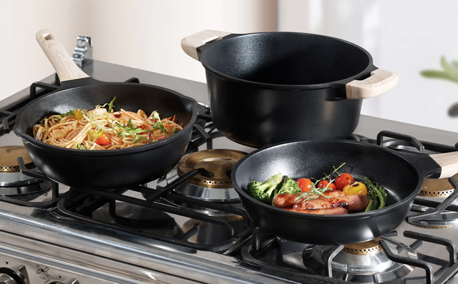arote Nonstick Cookware Sets 7 Pcs Non Stick Pots and Pans Set arote Nonstick Cookware Sets 7 Pcs Non Stick Pots and Pans Set