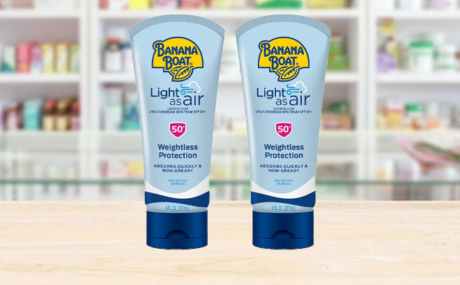 Banana Boat Light As Air Sunscreen Lotion SPF 50 Twin Pack