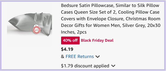 Bedsure Satin Pillowcase 2 Pack Checkout Page Bedsure Satin Pillowcase 2 Pack Checkout Page