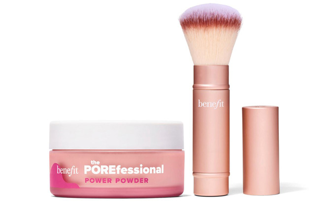 Benefit Cosmetics Mini Power Powder and Brush Set