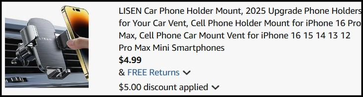 Car Phone Holder Mount Checkout