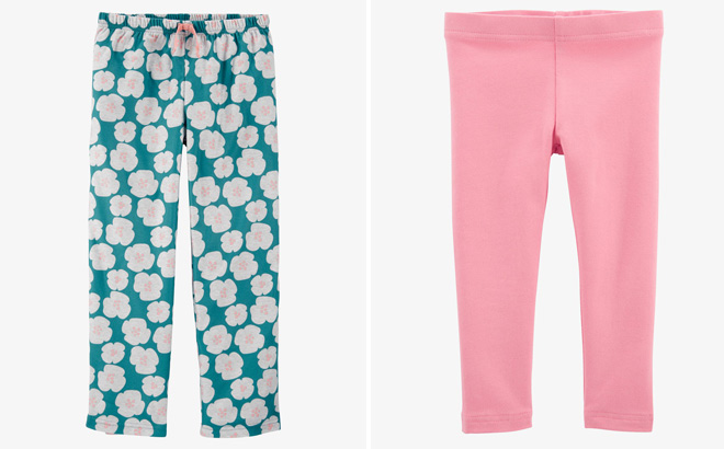 Carters Kid Pajama Pants and Capri Leggings