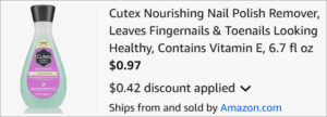 Checkout page of 6 7 ounce Cutex Gel Nail Polish Remover