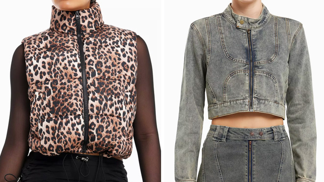 Cheetah Print Girls Puffer Vest