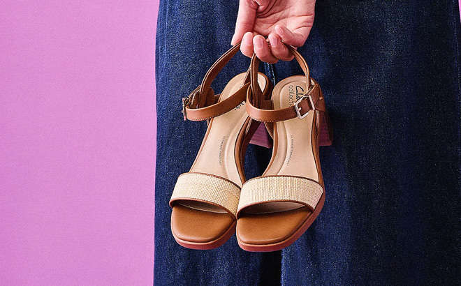Clarks Collection Leather Heeled Sandals