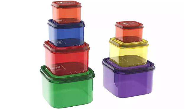 Classic Cuisine 7 Piece Color Coded Food Container Set