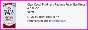 Clear Eyes Drops Checkout Screen