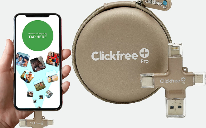 Clickfree Pro Storage Universal Photo & Video Saver in Beige Color