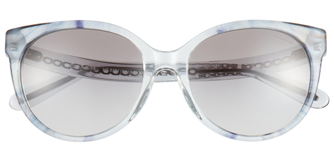 Coach 55mm Gradient Round Sunglasses