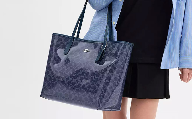 Coach Outlet City Tote Bag In Signature Canvas