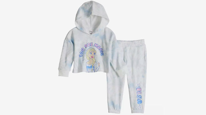 Disney Frozen Elsa Hoodie and Jogger Set Disney Frozen Elsa Hoodie and Jogger Set
