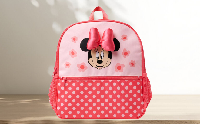 Disney Minnie Mouse Backpack on a Table