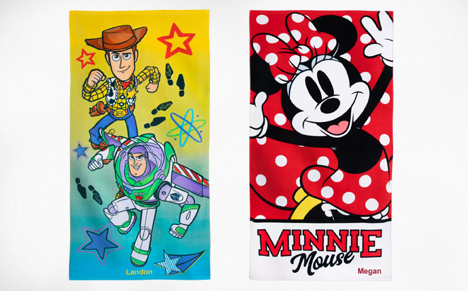 Disney Minnie Mouse and Toy Story Beach Towels Disney Minnie Mouse and Toy Story Beach Towels
