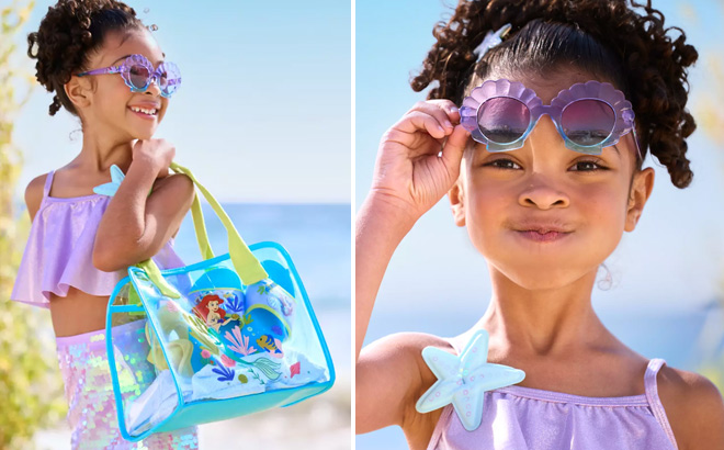 Disney The Little Mermaid Ariel Swim Tote and Sunglasses for Kids Disney The Little Mermaid Ariel Swim Tote and Sunglasses for Kids