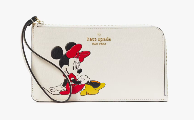 Disney X Kate Spade New York Minnie Medium L zip Wristlet