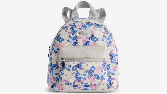 Disneys Lilo and Stitch Floral Print Mini Backpack Disneys Lilo and Stitch Floral Print Mini Backpack