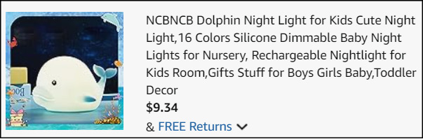 Dolphin Nursery Night Light Checkout