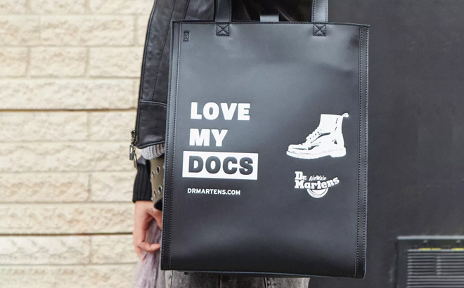 Dr Martens Love My Docs Leather Tote Bag Dr Martens Love My Docs Leather Tote Bag