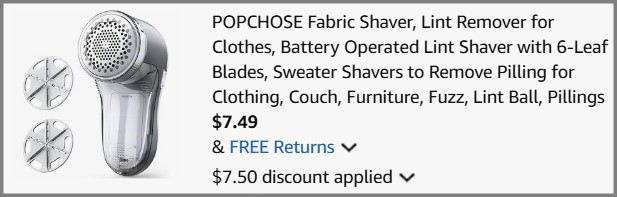 Fabric Shaver Checkout