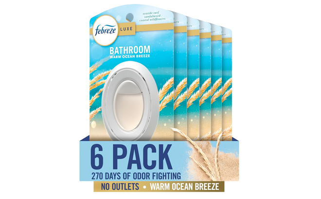 Febreze Bathroom Air Freshener Odor Fighting Warm Ocean Breeze