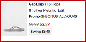 Gap Logo Flip Flops Summary