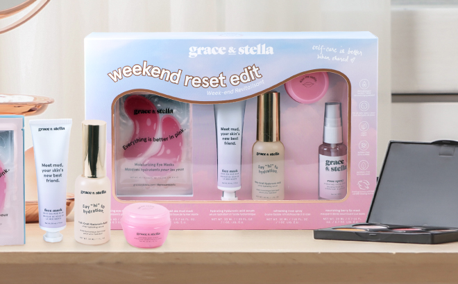 Grace Stella Weekend Reset Gift Set on a Table