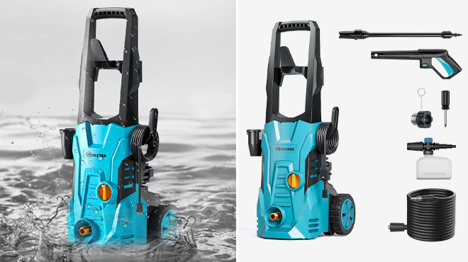 Greener Electric Pressure Washer in Blue Color