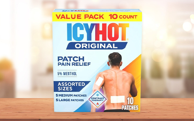 Icy Hot Original Pain Relief Patch Variety Pack on the Table