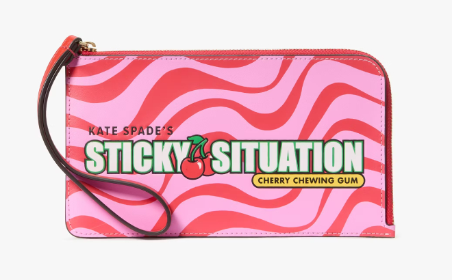 Kate Spade Bubble Gum Medium L Zip Wristlet