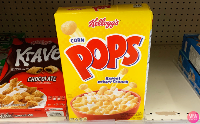 Kelloggs Corn Pops Breakfast Cereal