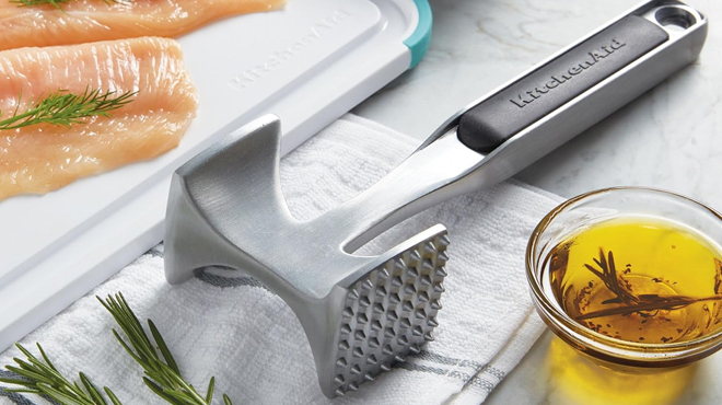 KitchenAid Gourmet Multi Sided Meat Tenderizer on the Kitchen Counter KitchenAid Gourmet Multi Sided Meat Tenderizer on the Kitchen Counter