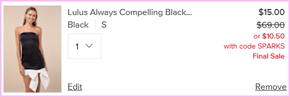 Lulus Dress at Checkout