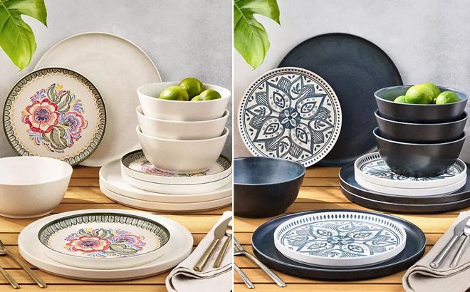 Members Mark 12pc Bamboo Melamine Dinnerware Sets Members Mark 12pc Bamboo Melamine Dinnerware Sets