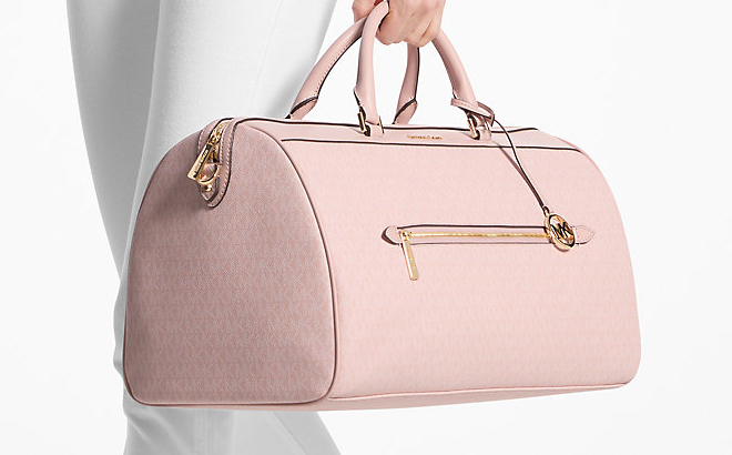 Michael Kors Jet Set Travel Extra Large Signature Logo Duffel Bag Michael Kors Jet Set Travel Extra Large Signature Logo Duffel Bag