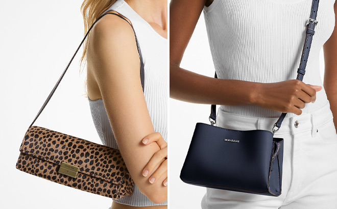 Michael Kors Ludlow Small Cheetah Calf Hair Convertible Pochette