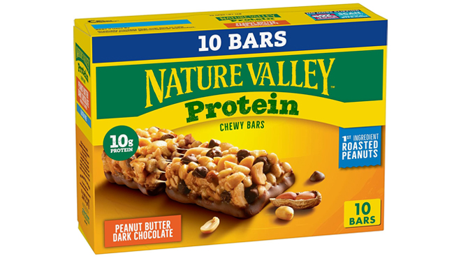 Nature Valley Protein Chewy Granola Bars Peanut Butter Dark Chocolate 10 Count