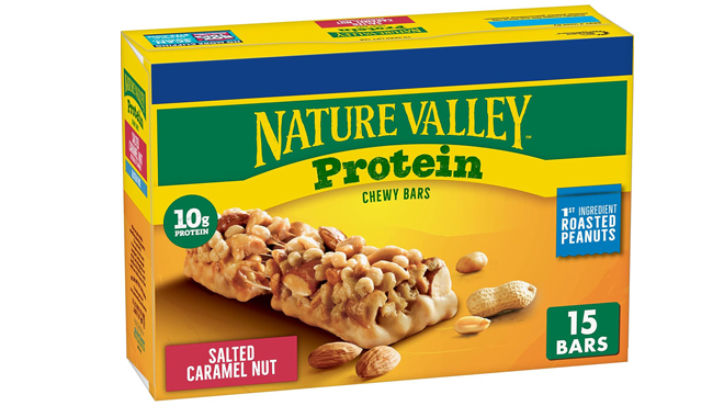 Nature Valley Protein Chewy Granola Bars Salted Caramel Nut 15 Count