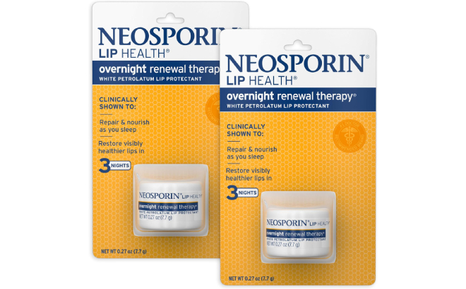 Neosporin Lip Health Overnight Renewal Therapy 2 Pack