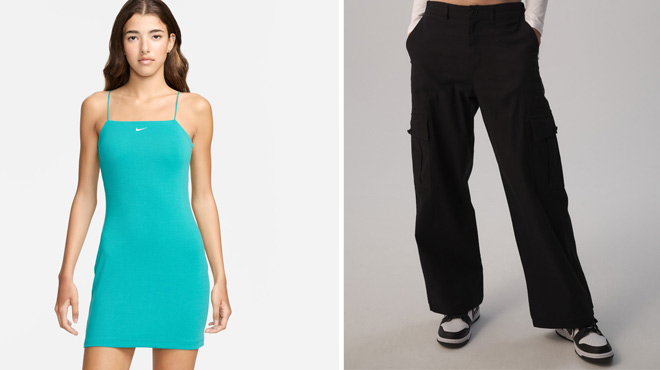 Nike Womens Chill Knit Dress and Cargo Pants Nike Womens Chill Knit Dress and Cargo Pants
