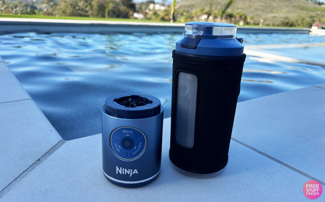 Ninja Blender next to a Pool Ninja Blender next to a Pool
