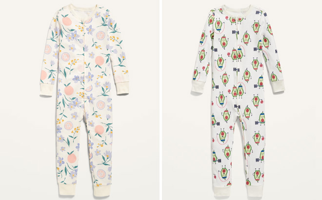 Old Navy Toddler and Baby 2 Way Zip Printed Pajama