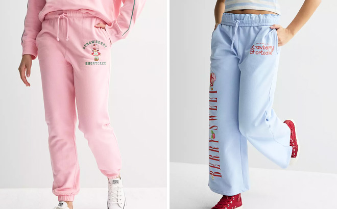 Peope Wearing Strawberry Shortcake Joggers and Sweatpants